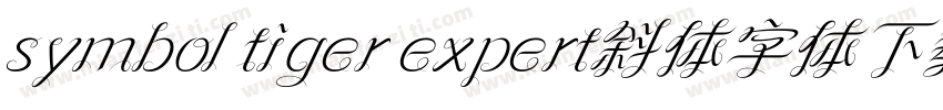 symbol tiger expert斜体字体下载字体转换